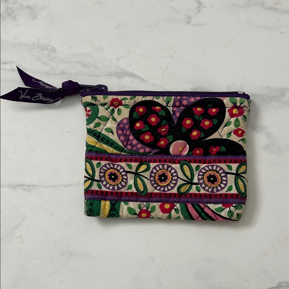 Vera Bradley Floral coin purse in Pink and Green